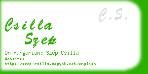 csilla szep business card